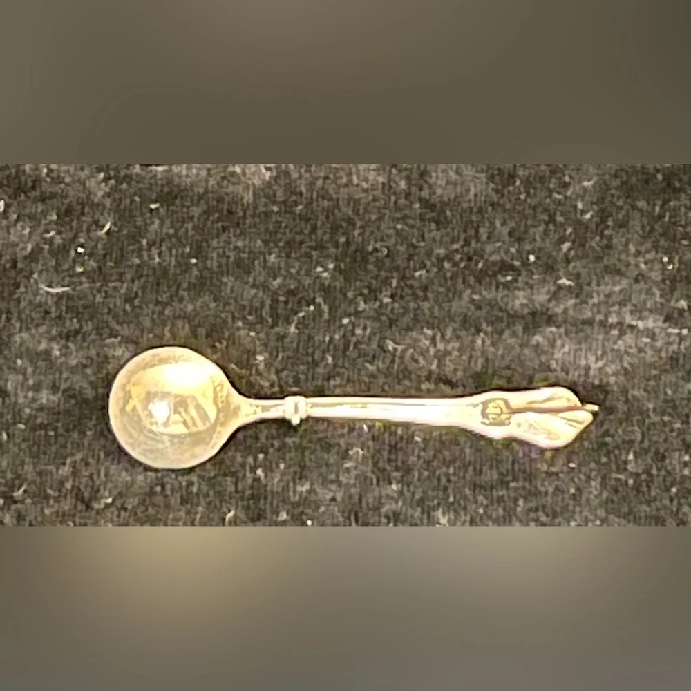 Vintage Wallace Sterling Silver Rose Point Spoon Brooch Pin - MCM Fine Jewelry